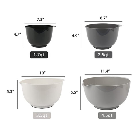 BoxedHome tazones clásicos de 4,5 qt para masas grandes.