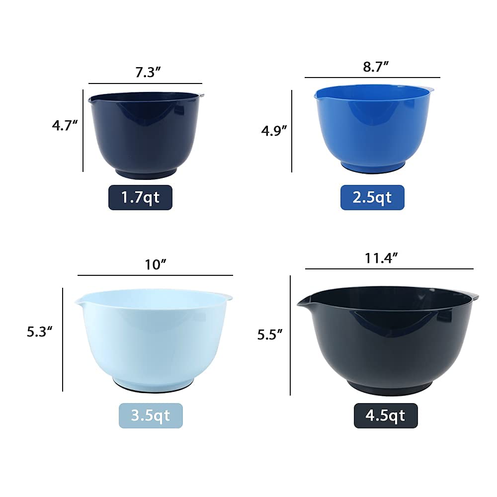 BoxedHome tazones 2-5qt con caño vertido, aptos para microondas