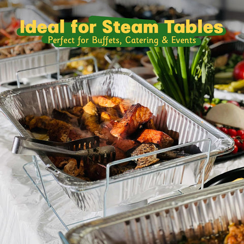 Boxential pan aluminio 9x13 para catering y eventos sin lavar