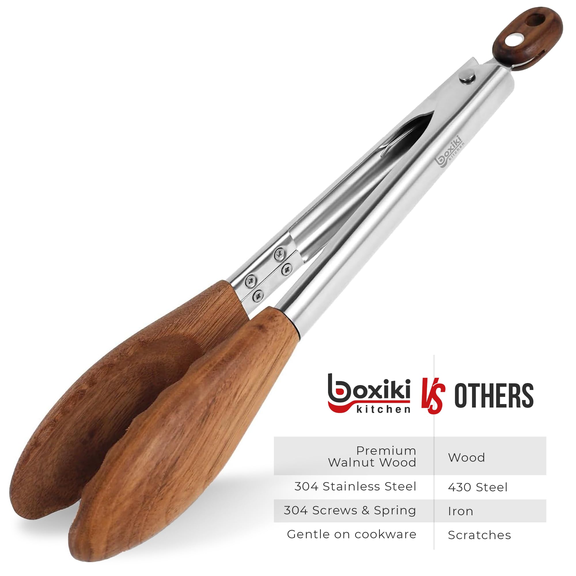 Boxiki Kitchen pinzas para ensaladas, fáciles de servir sin rayar la vajilla.