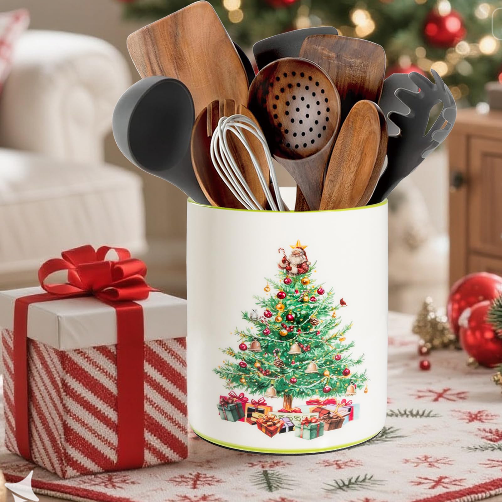 BOXJINCO organizador cerámico diseño árbol, fácil de limpiar