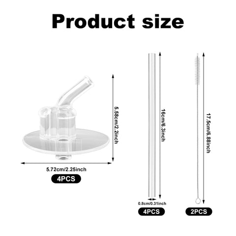 BOXOB pajillas transparentes para Thermos Funtainer de 12 onzas, uso diario.