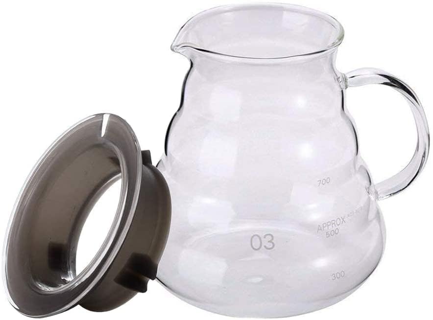 Boxtree cafetera de vidrio claro para conservar aroma y calor.