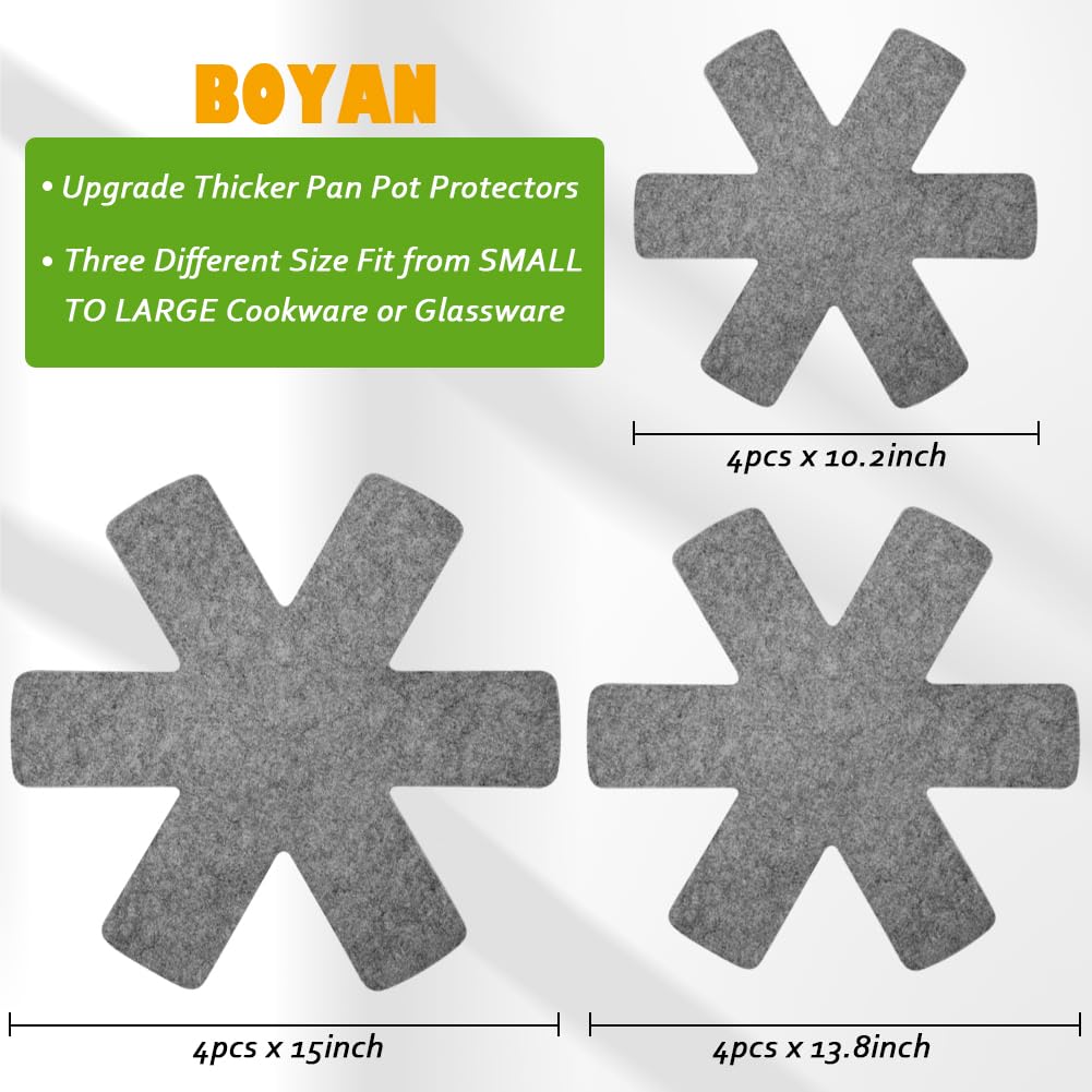 BOYAN separadores 13-8 pulgadas se adaptan a sartenes grandes