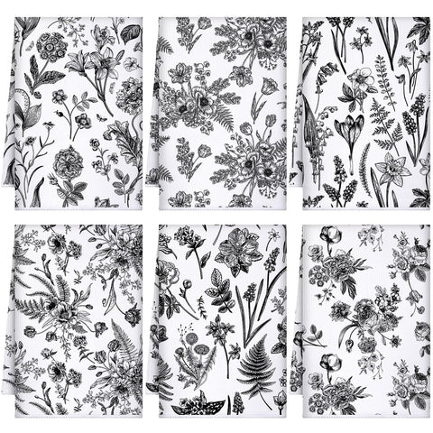Boyiee toalla de cocina flor retro, absorbente para secar platos