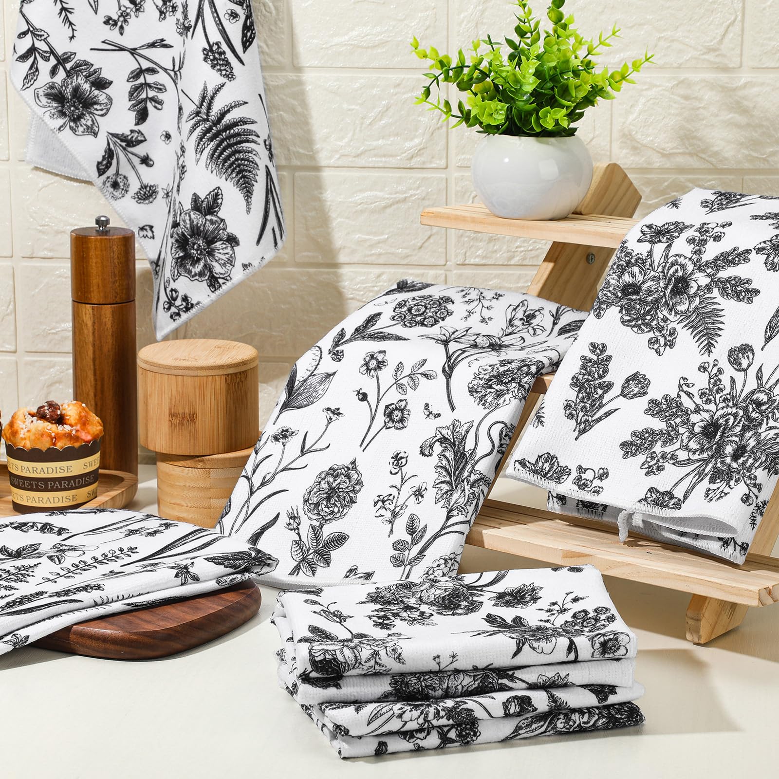 Boyiee toalla flor retro, ideal para limpiar superficies y utensilios