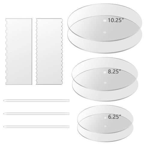 Boyun discos acrílicos para tartas de 6,25 pulgadas, base estable para capas.
