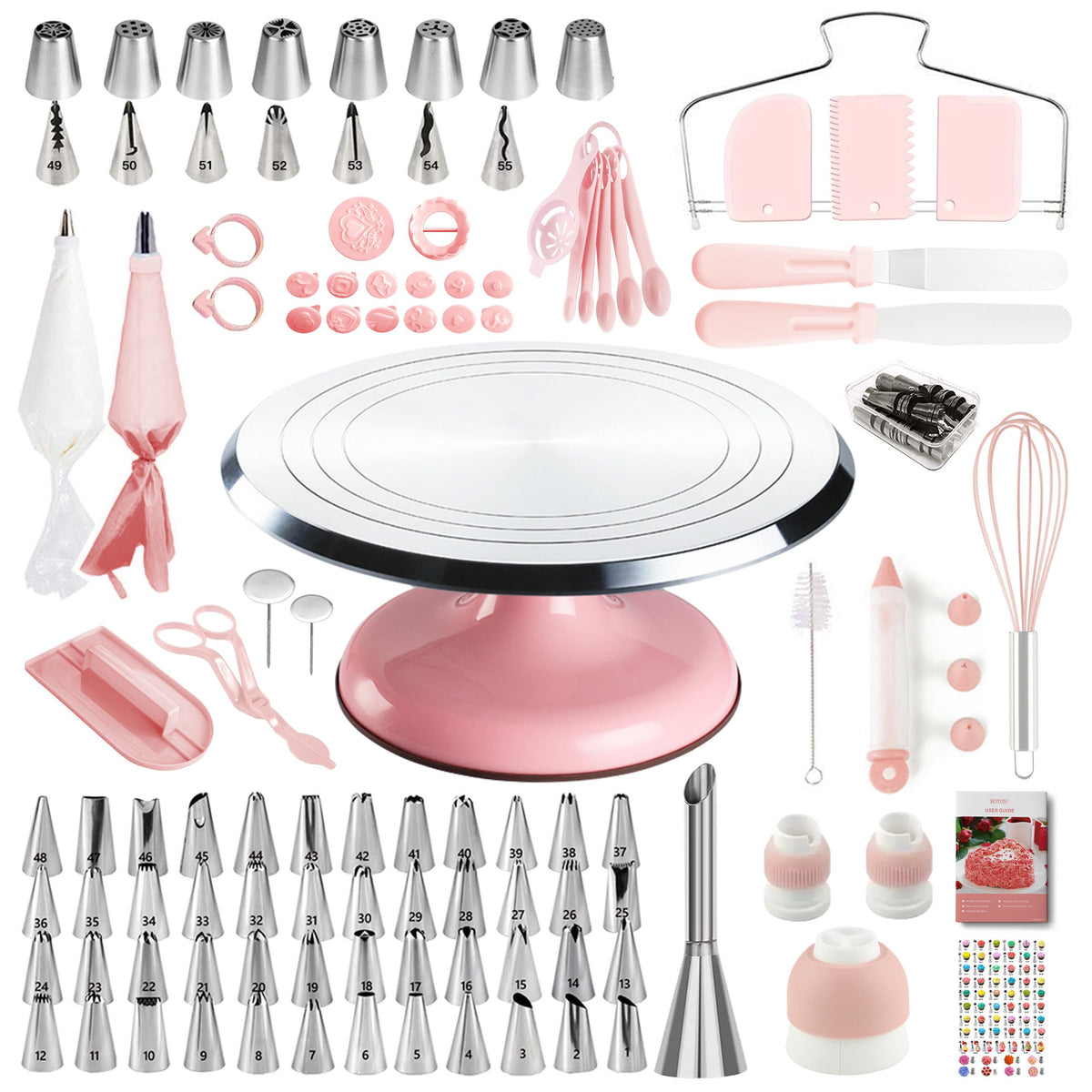 Boyun kit de decoración para pasteles con 138 piezas, opciones creativas para repostería.