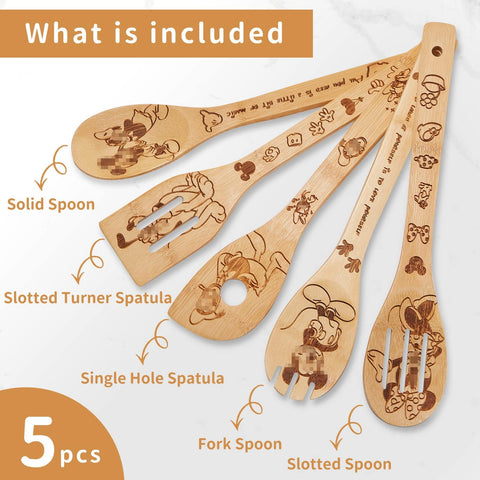 BOZICRE utensilios de bambú para cocinar, durabilidad y suavidad en superficies.