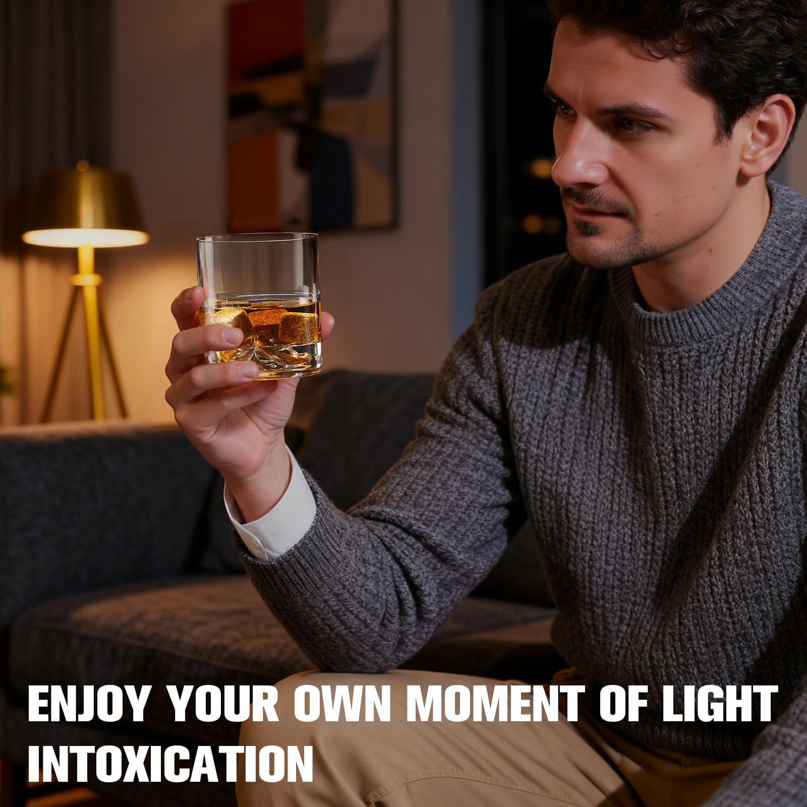Ajuste ideal para whisky, vodka o cócteles premium, realza los tonos ámbar.