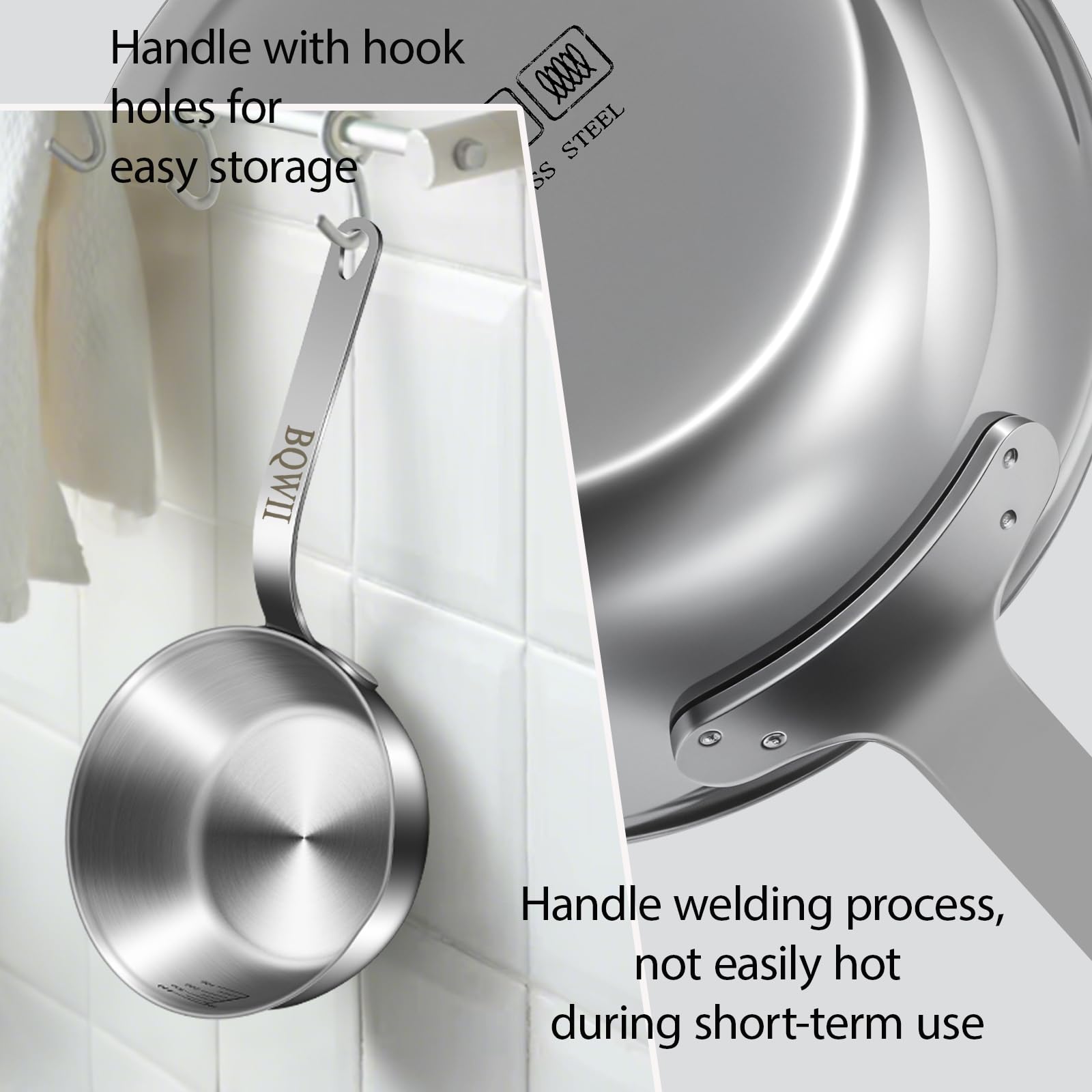 BQWII compatible con inducción y gas, adecuado para diferentes cocinas.
