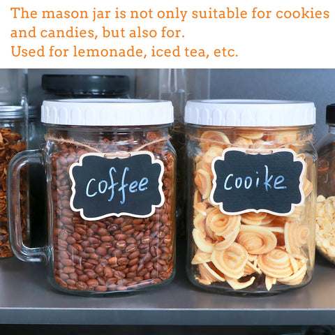 Brajttt jarra mason con pizarra para etiquetar contenidos.