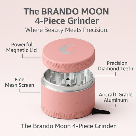 Brando Moon Triturador de granos de café de 2,5 pulgadas, ideal para porciones frescas.