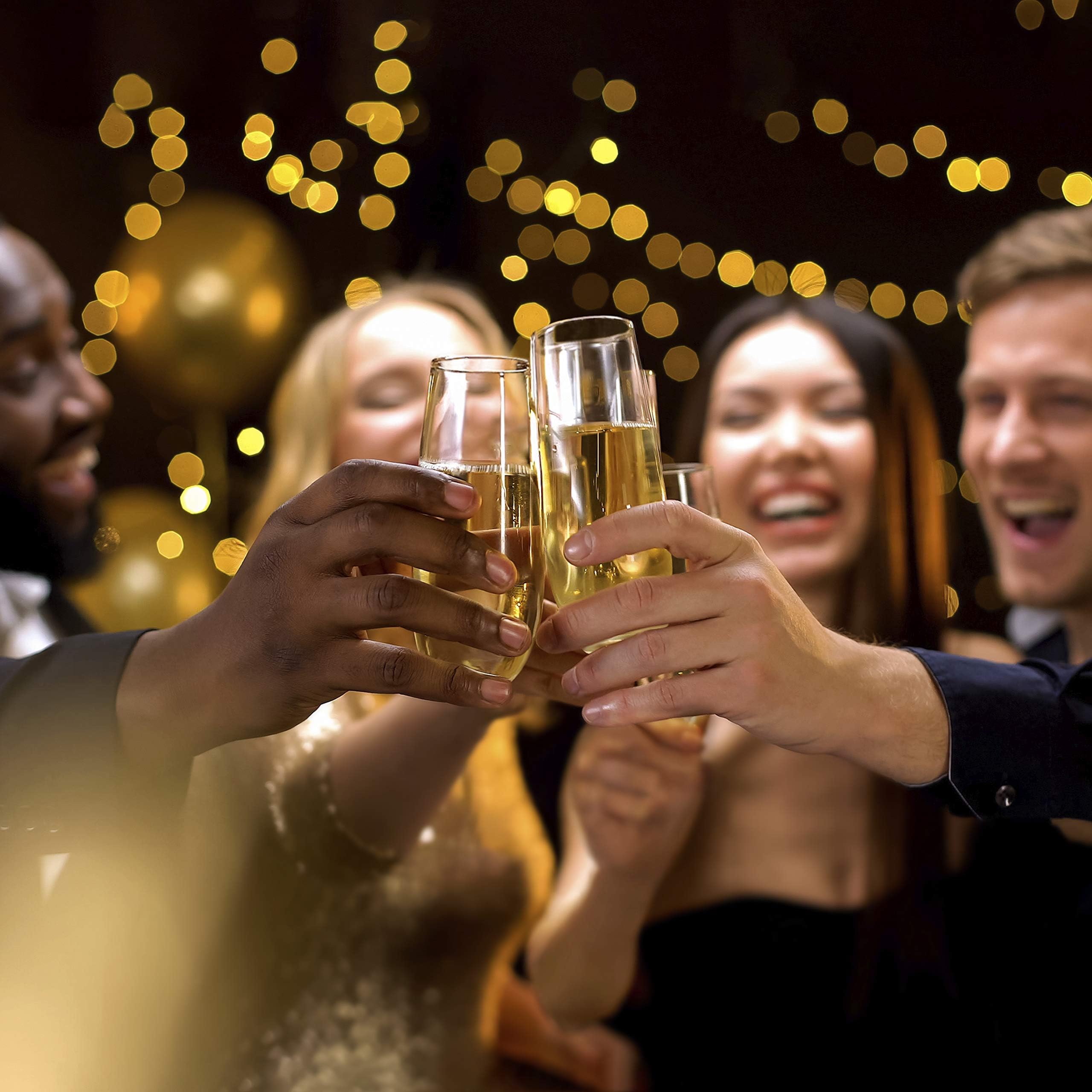 Bravario copas champán regalo elegante para bodas y cumpleaños.