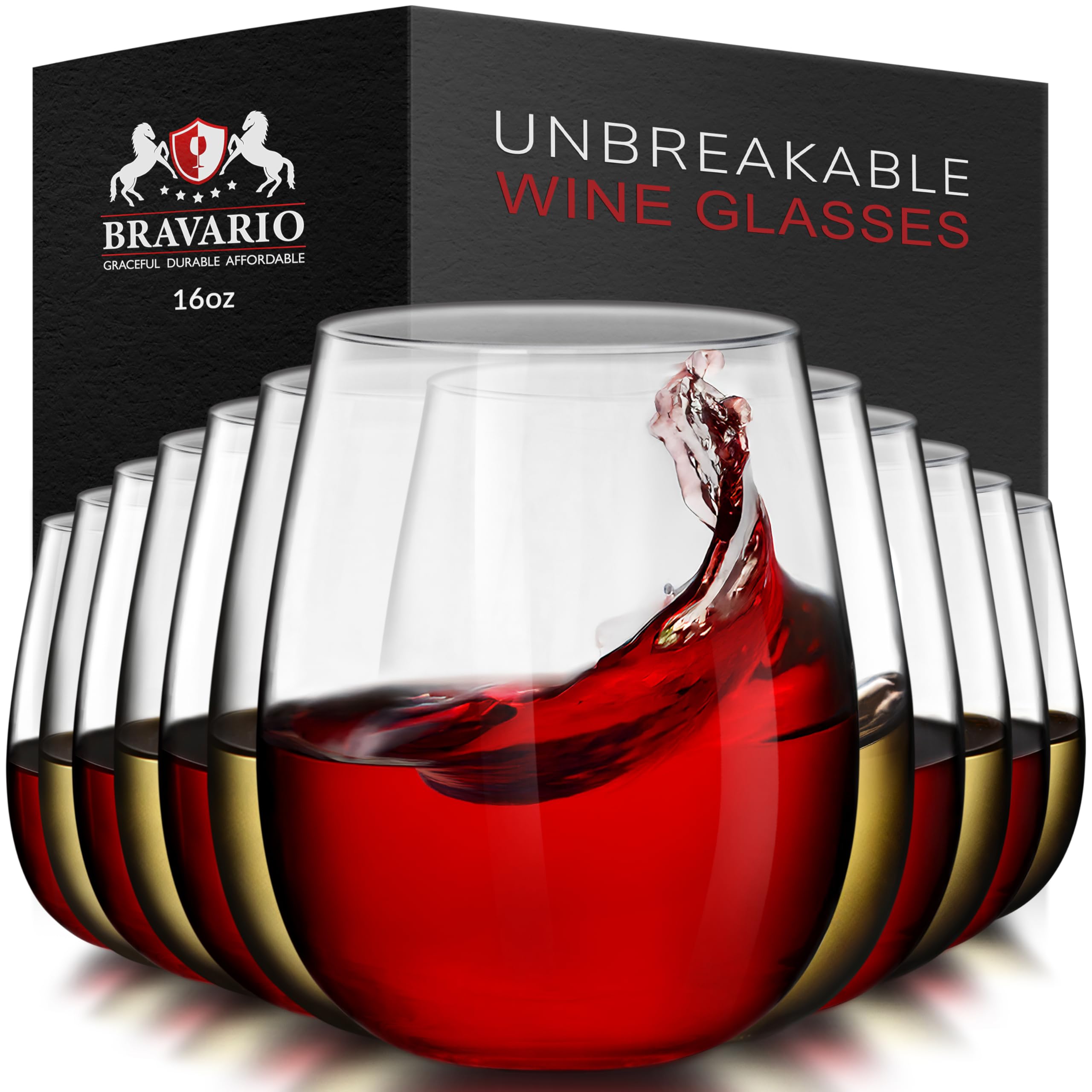 Vaso Bravario indestructible con aspecto cristal para fiestas en casa.