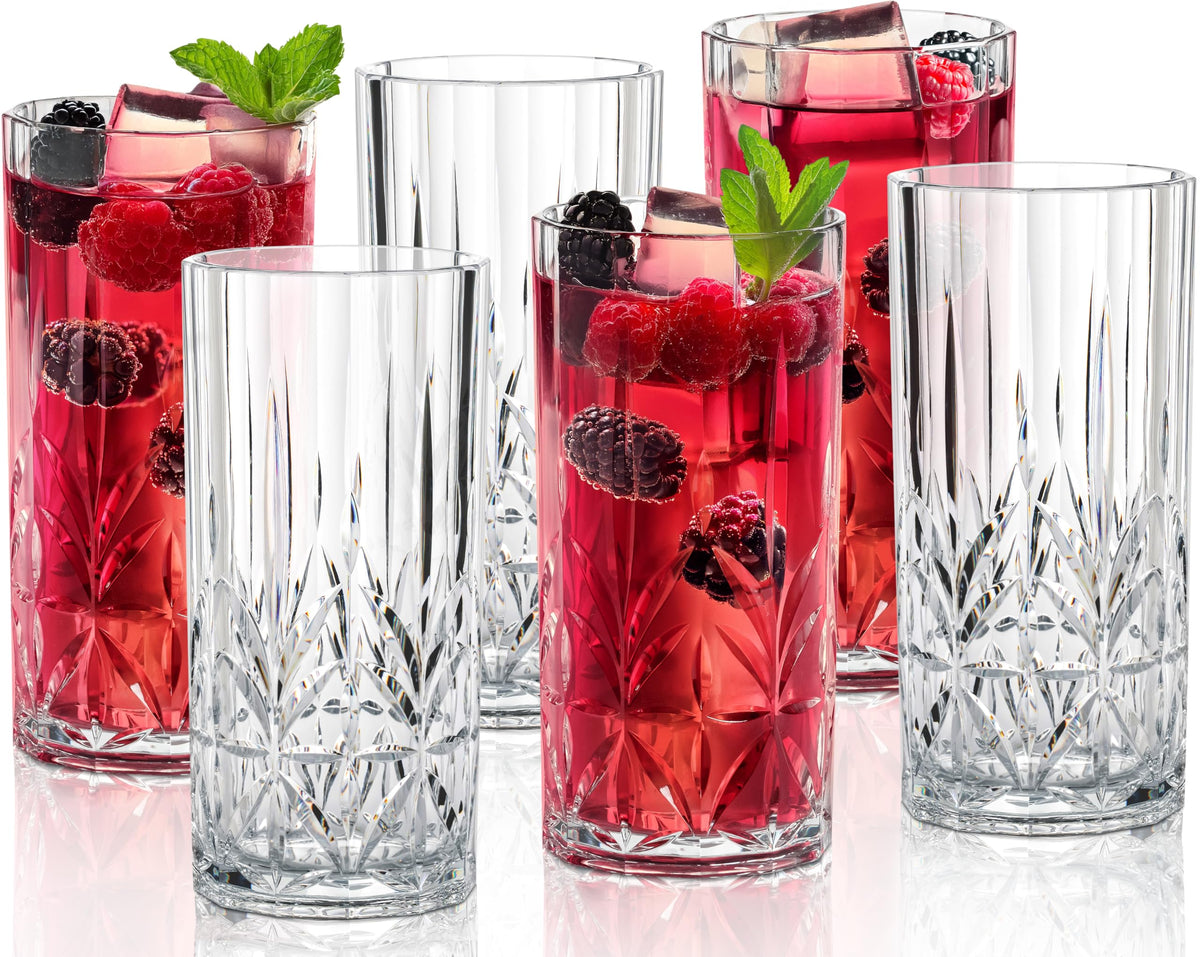 Bravario vasos irrompibles 18oz con base estable, ideales para uso diario.