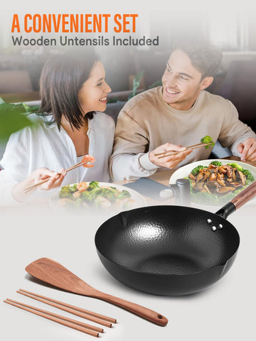 Base plana BrBrGo de 7 pulgadas para wok, compatible con diferentes estufas