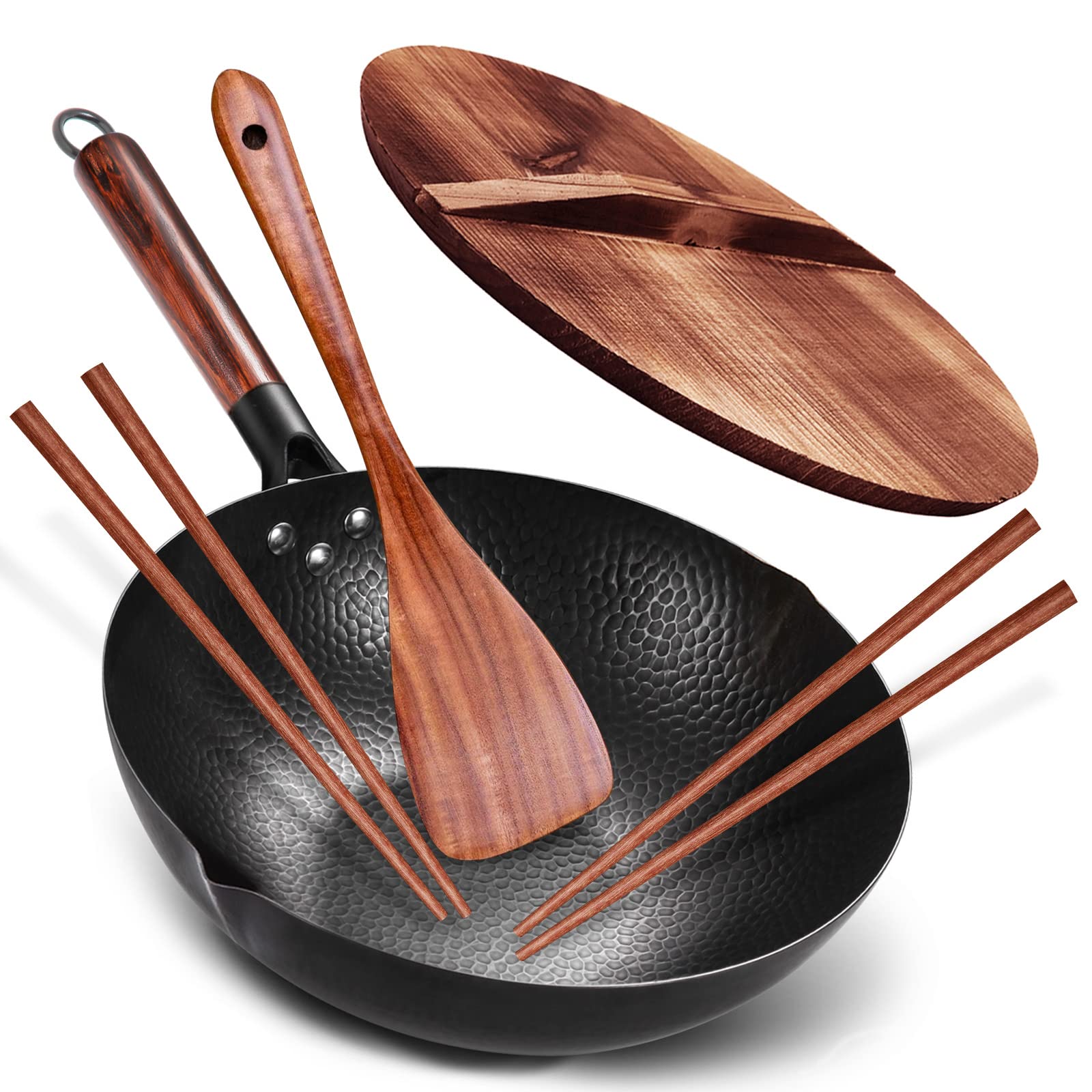 Juego BrBrGo incluido con espátula y palillos de madera, listo para cocinar