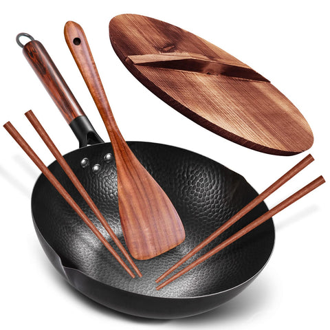 Juego BrBrGo incluido con espátula y palillos de madera, listo para cocinar