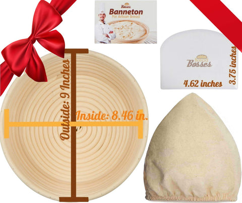 Bread Bosses banetón con borde espiral, muestra el diseño para una corteza crujiente.