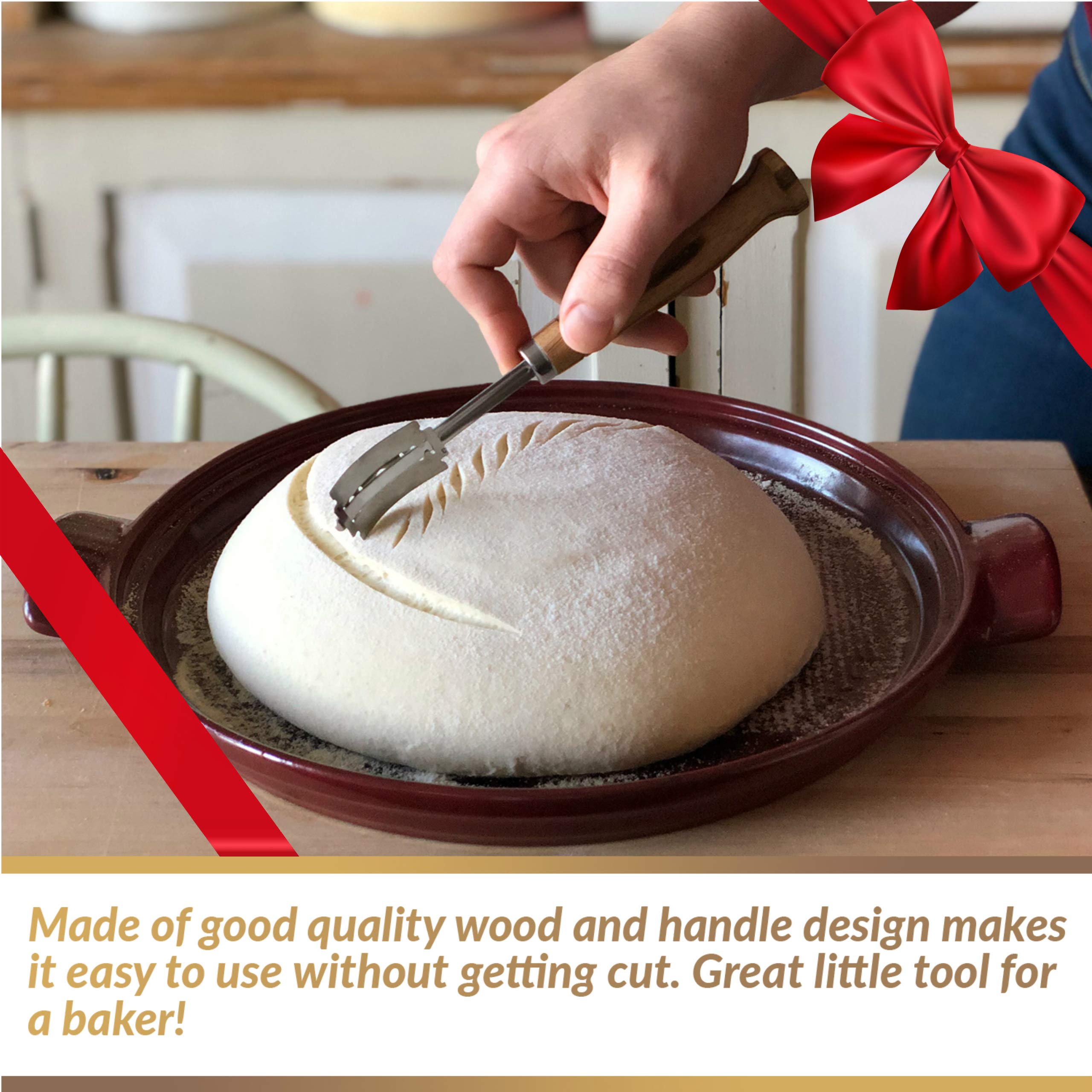 Bread Bosses lame, diseño ergonómico para manejo cómodo.