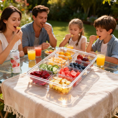 Uso multi-funcional: charcutería, fruta y más con Breakwater Snackle Box