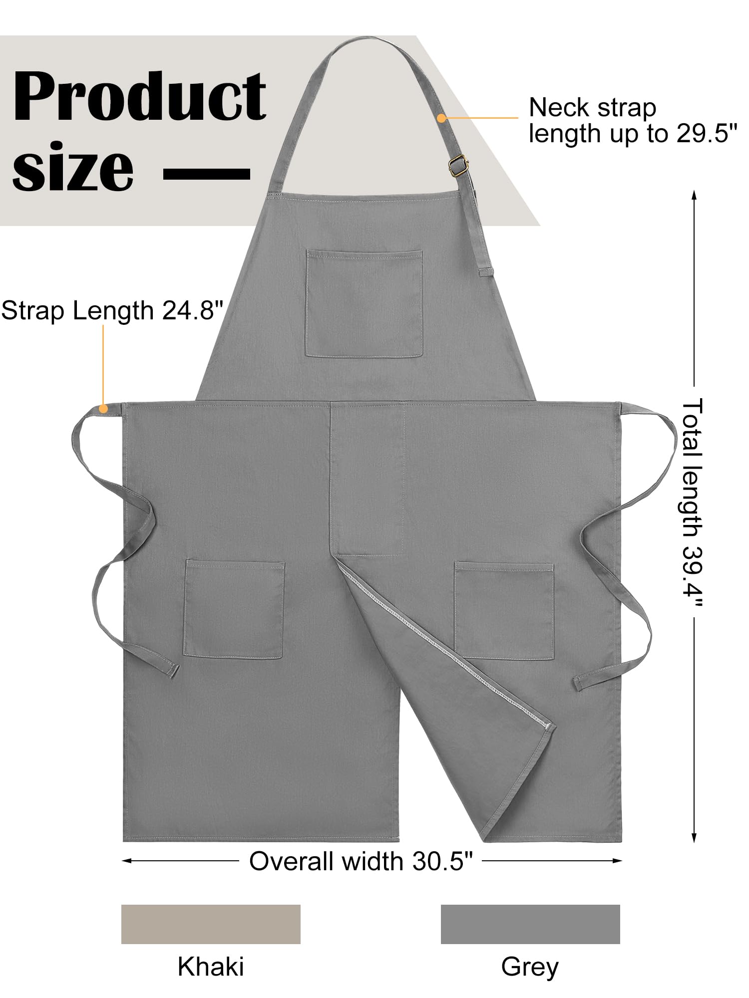 Breathffy delantal en color khaki ideal para cerámica diaria