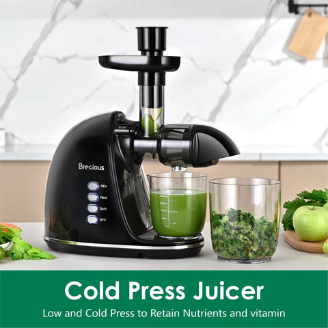 BRECIOUS Exprimidor, motor silencioso: disfrutar jugos sin molestar