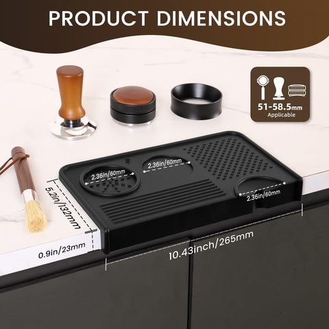 Diseño multi-encaje texturizado Breewenf para compactar y mantener el portafiltro.