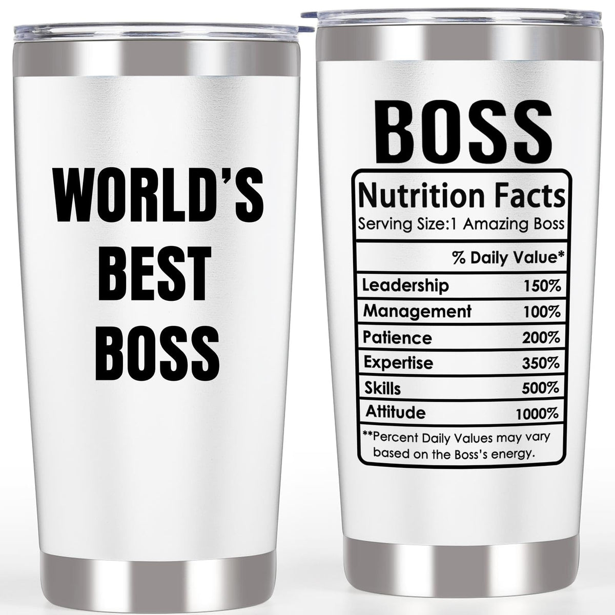 Breezy Valley Boss Mug Tumbler con interior de acero inoxidable para uso diario