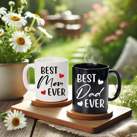 Taza Breezy Valley Diseño clásico en negro y blanco para cualquier ocasión.