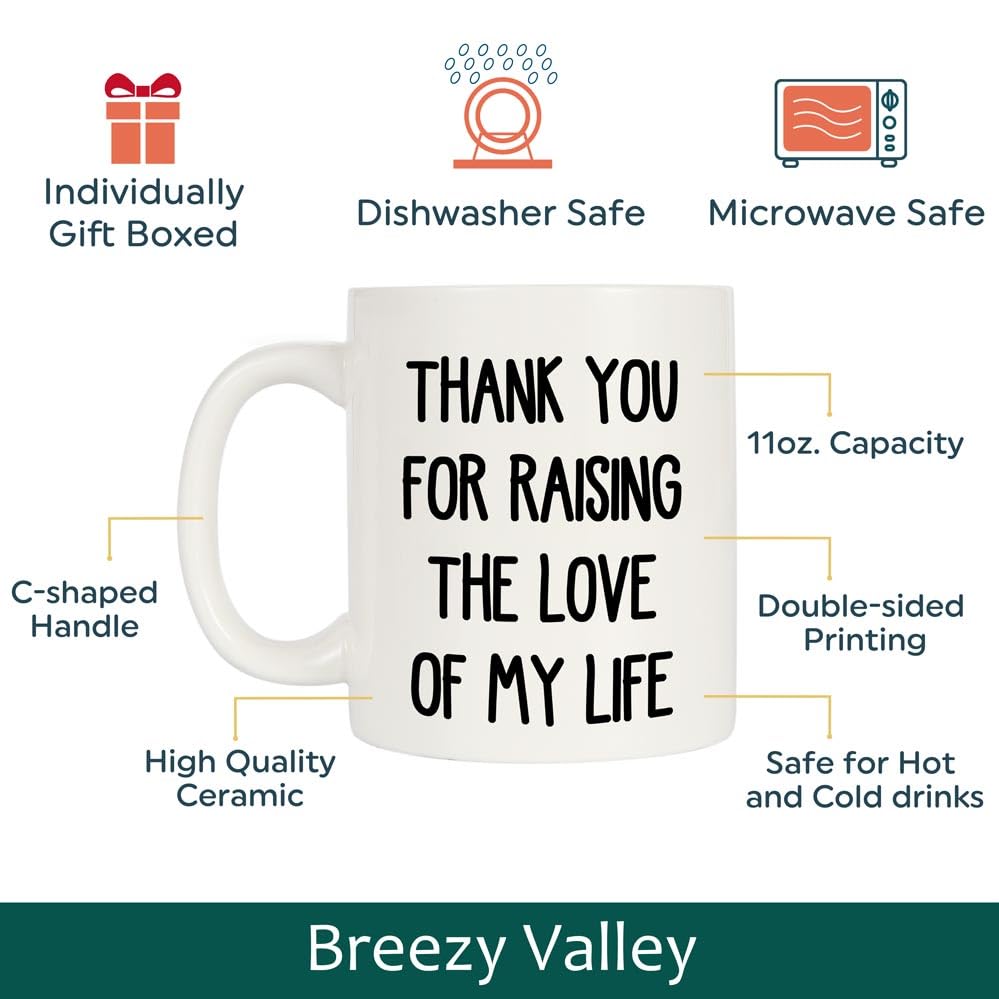 Taza Breezy Valley para suegro, regalo de cumpleaños práctico y elegante.