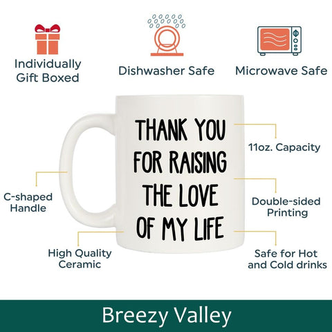 Taza Breezy Valley para suegro, regalo de cumpleaños práctico y elegante.