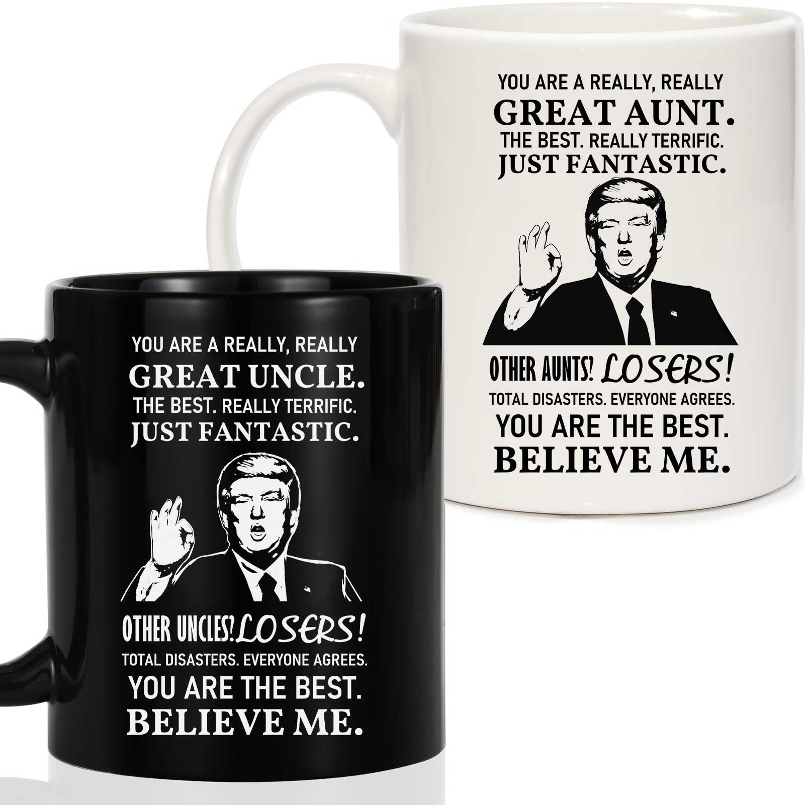 Taza Breezy Valley con mensaje positivo para tía o tío, ideal para empezar el día.