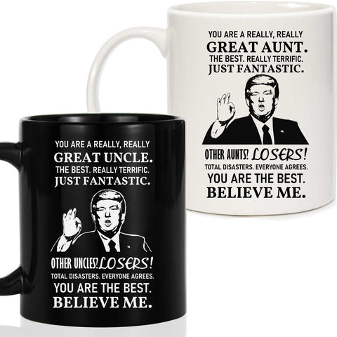 Taza Breezy Valley con mensaje positivo para tía o tío, ideal para empezar el día.