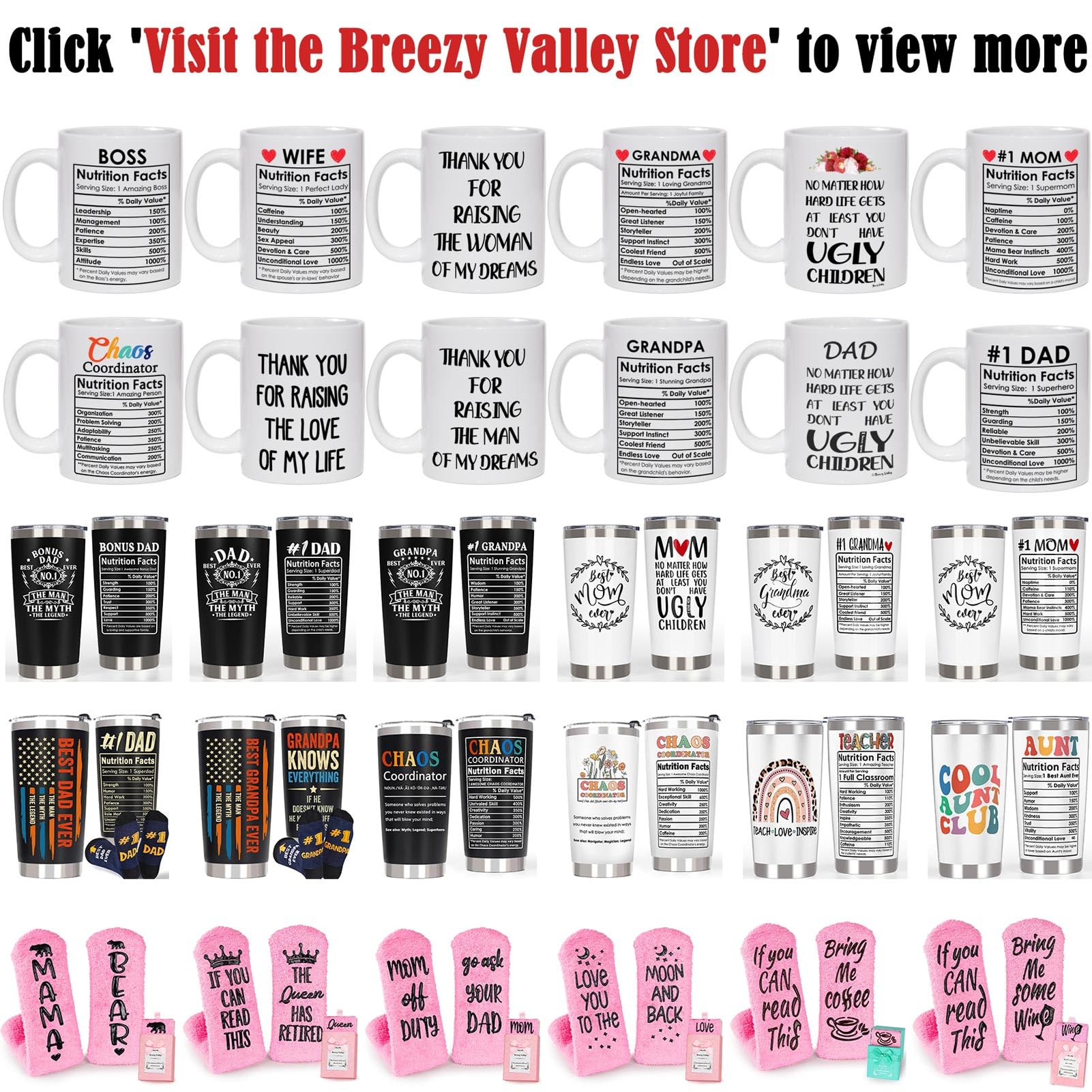 Taza Breezy Valley duradera, apta para microondas y uso diario.
