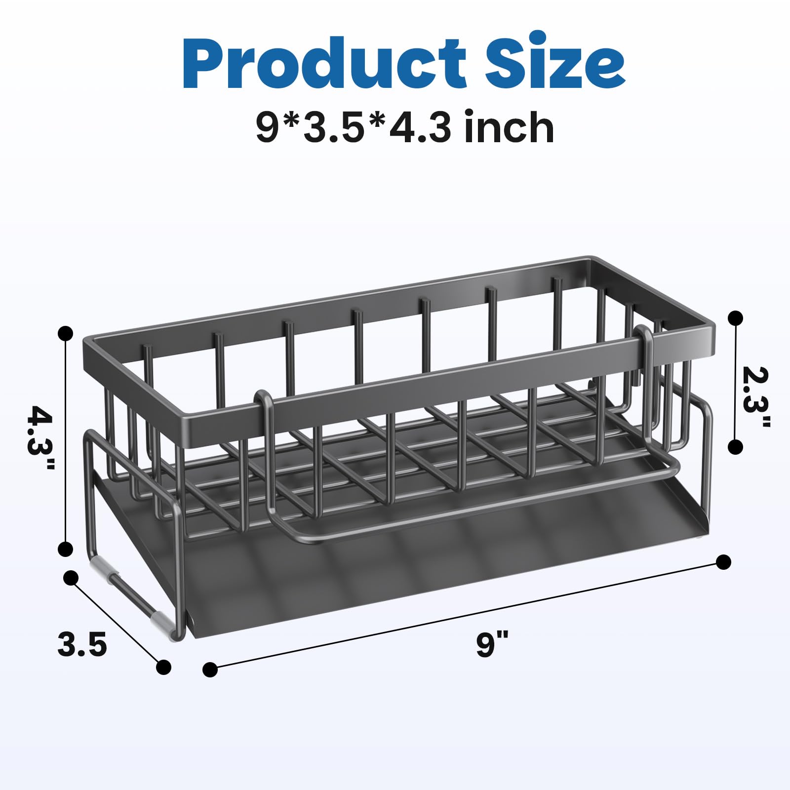 Breis organizador de fregadero, soporte para esponja y paños, orden práctico.