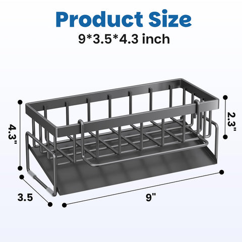 Breis organizador de fregadero, soporte para esponja y paños, orden práctico.