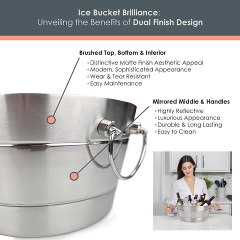 Cubeta BREKX hielo diseño multifuncional sirve como bandeja decorativa.