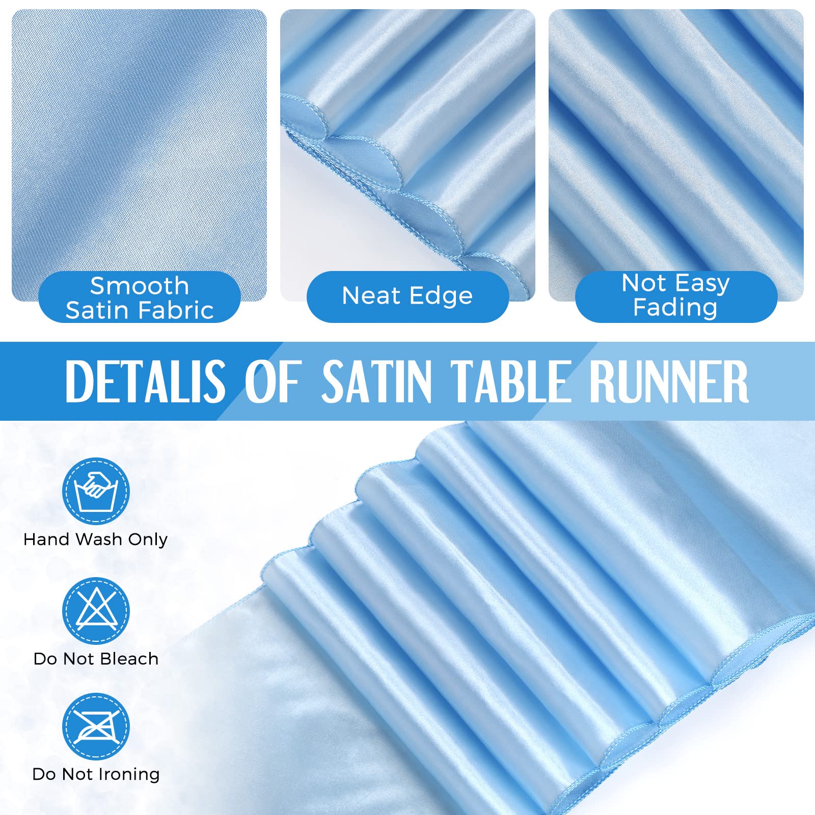 Camino de mesa satinado Breling 12x108, diseño elegante para cenas formales.