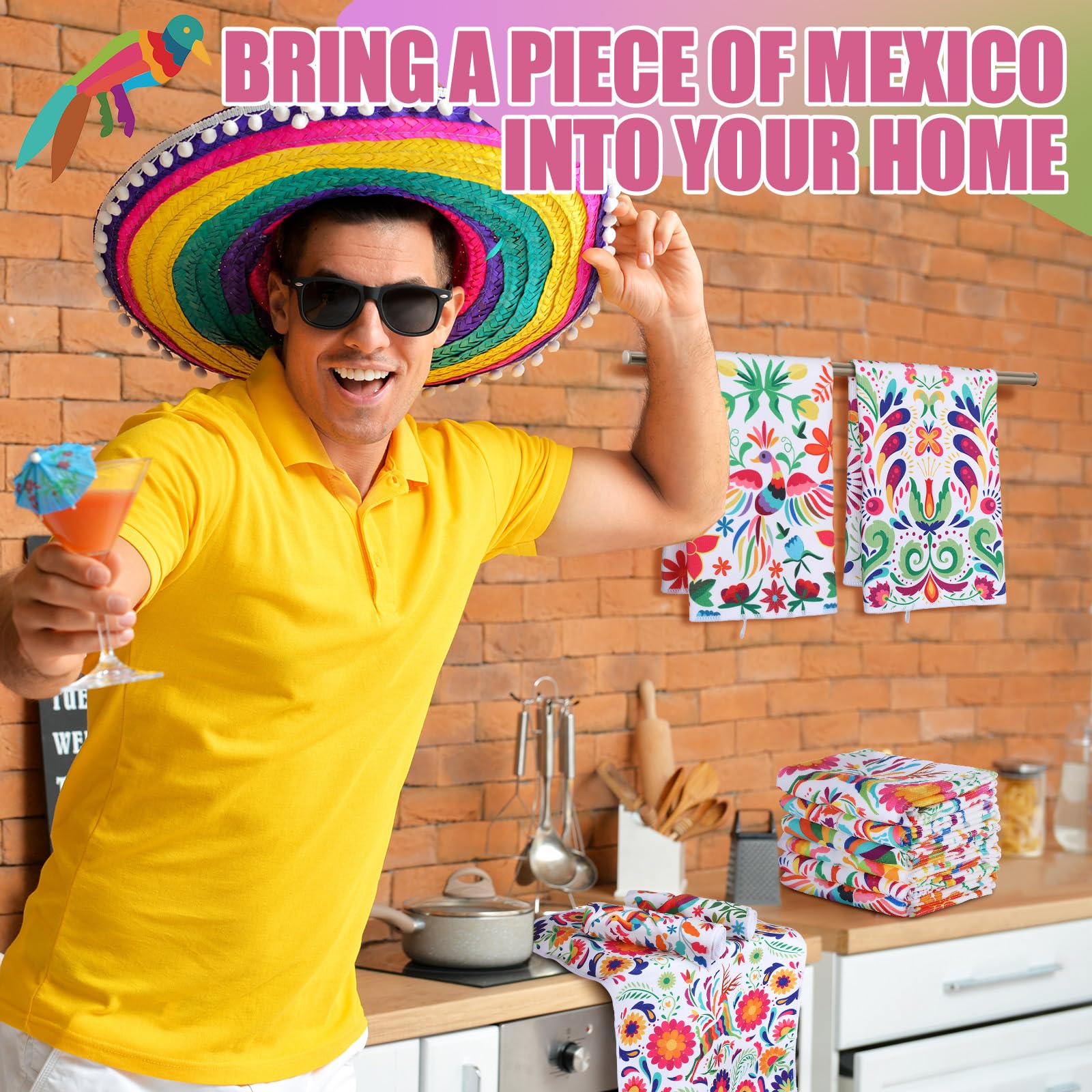 Breling toalla microfibra Dia de los Muertos, alta absorción para uso diario.