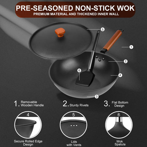 Bretor Wok para salteados de vegetales y sabores intensos.