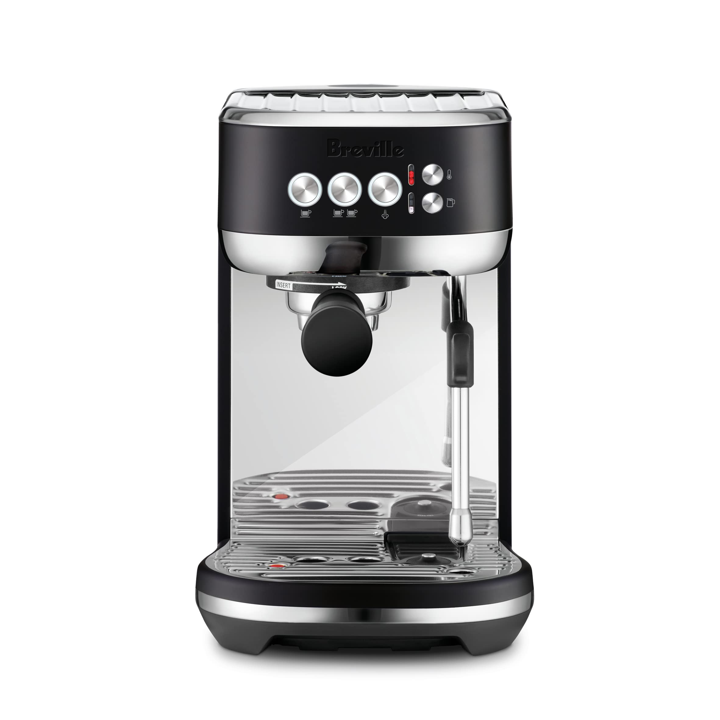 Breville Bambino Plus muestra diseño compacto, ideal para cocinas pequeñas.