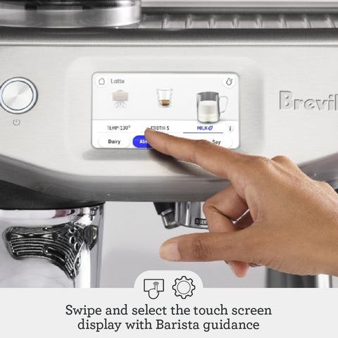 Dosificación asistida de Breville Barista Touch Impress con 22 libras de presión