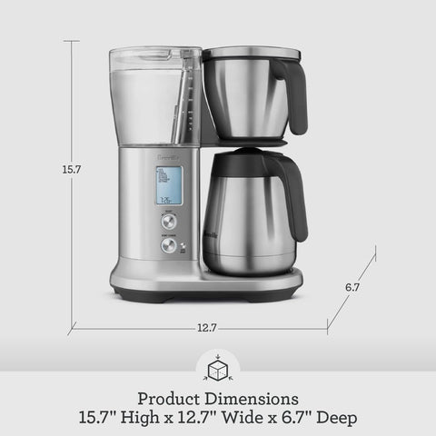 Jarra térmica de 60 onzas del Breville BDC450BSS mantiene el café caliente.