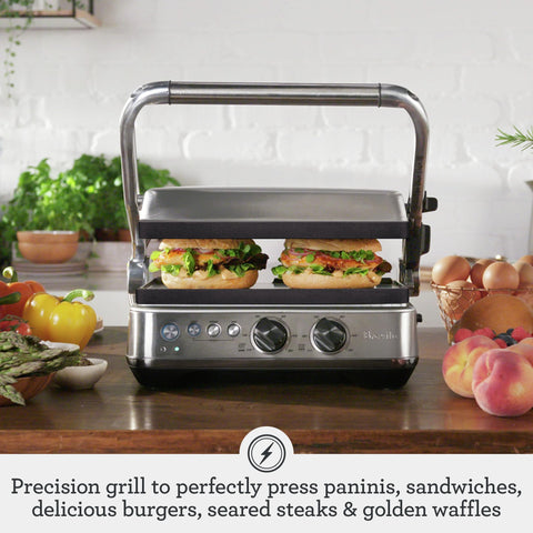 Breville BGR700BSS modo abierto BBQ para asados y desayunos