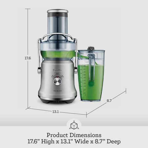 Breville BJE530BSS jarro-zumo-70-onzas con tapa, sellado para almacenamiento.
