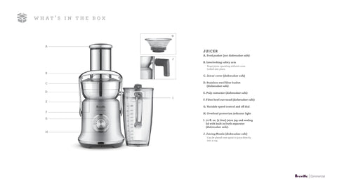 Breville CJE830BSS1BNA1, acabado inoxidable para uso comercial diario.