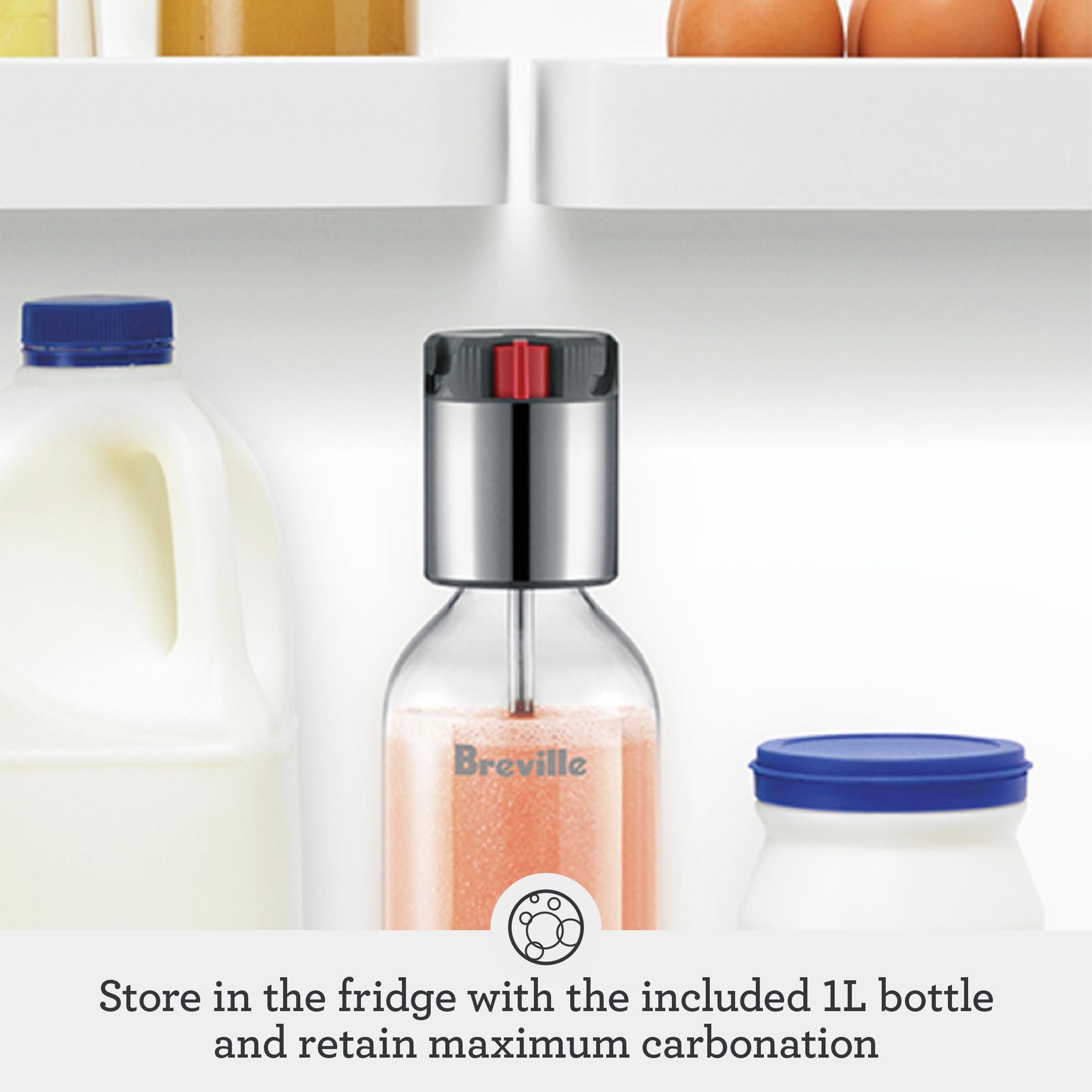 Breville InFizz Fusion, ajuste de carbonatación para diferentes bebidas