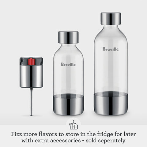 Breville InFizz Fusion, cuerpo de acero inoxidable con acabado premium